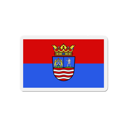 Flag of Győr Moson Sopron County Hungary - Die-Cut Magnet-5" x 5"-The Sticker Space