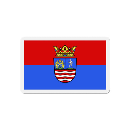 Flag of Győr Moson Sopron County Hungary - Die-Cut Magnet-6 × 6"-The Sticker Space