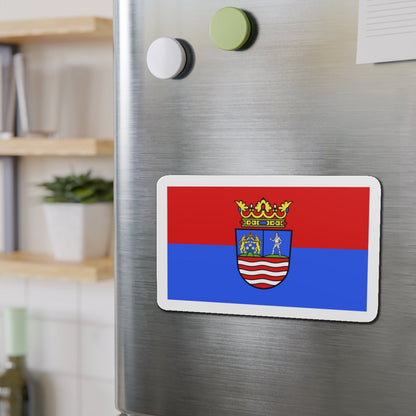 Flag of Győr Moson Sopron County Hungary - Die-Cut Magnet-The Sticker Space