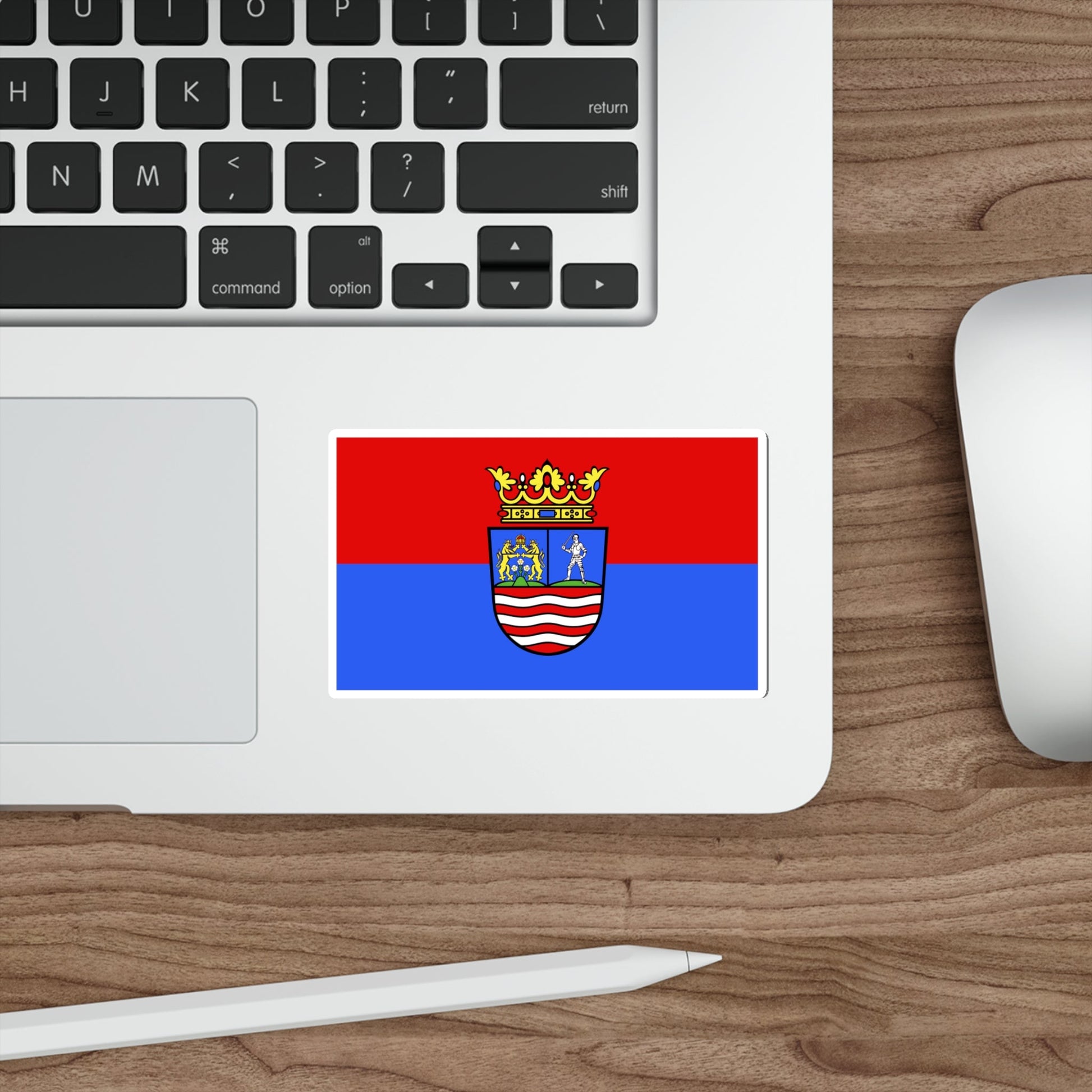 Flag of Győr Moson Sopron County Hungary STICKER Vinyl Die-Cut Decal-The Sticker Space