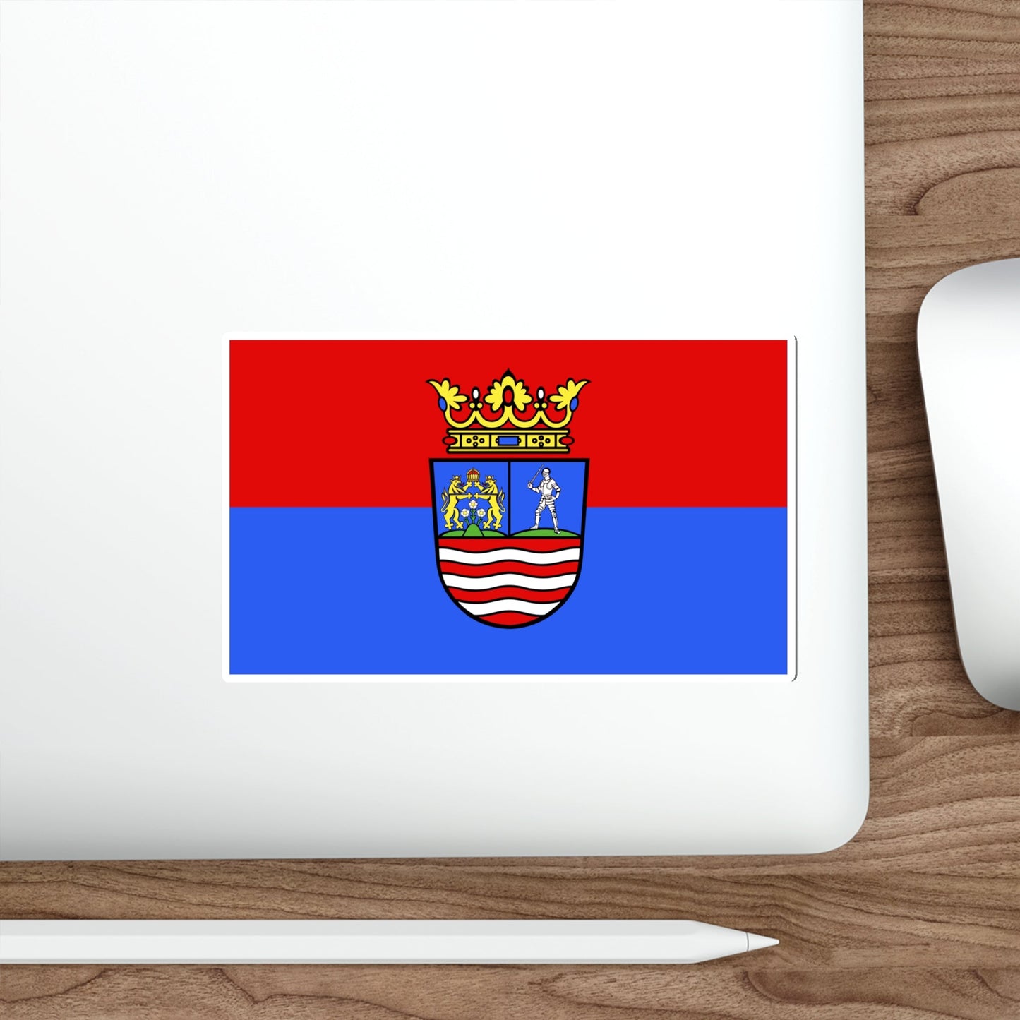 Flag of Győr Moson Sopron County Hungary STICKER Vinyl Die-Cut Decal-The Sticker Space