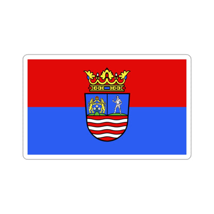 Flag of Győr Moson Sopron County Hungary STICKER Vinyl Die-Cut Decal-2 Inch-The Sticker Space