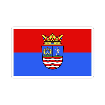 Flag of Győr Moson Sopron County Hungary STICKER Vinyl Die-Cut Decal-3 Inch-The Sticker Space