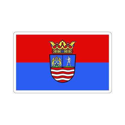 Flag of Győr Moson Sopron County Hungary STICKER Vinyl Die-Cut Decal-4 Inch-The Sticker Space