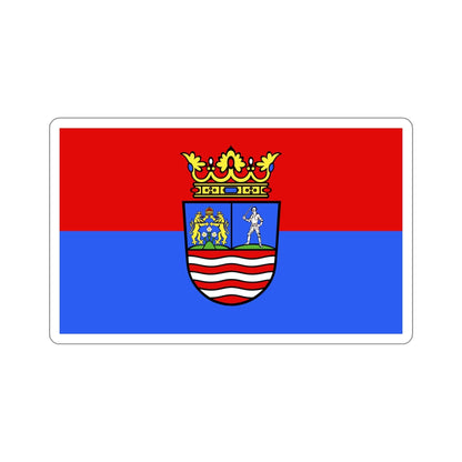 Flag of Győr Moson Sopron County Hungary STICKER Vinyl Die-Cut Decal-5 Inch-The Sticker Space