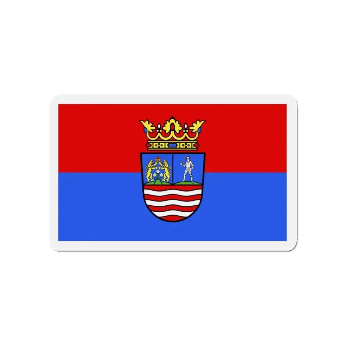 Flag of Győr Moson Sopron County Hungary - Refrigerator Magnet 3 Inch - The Sticker Space