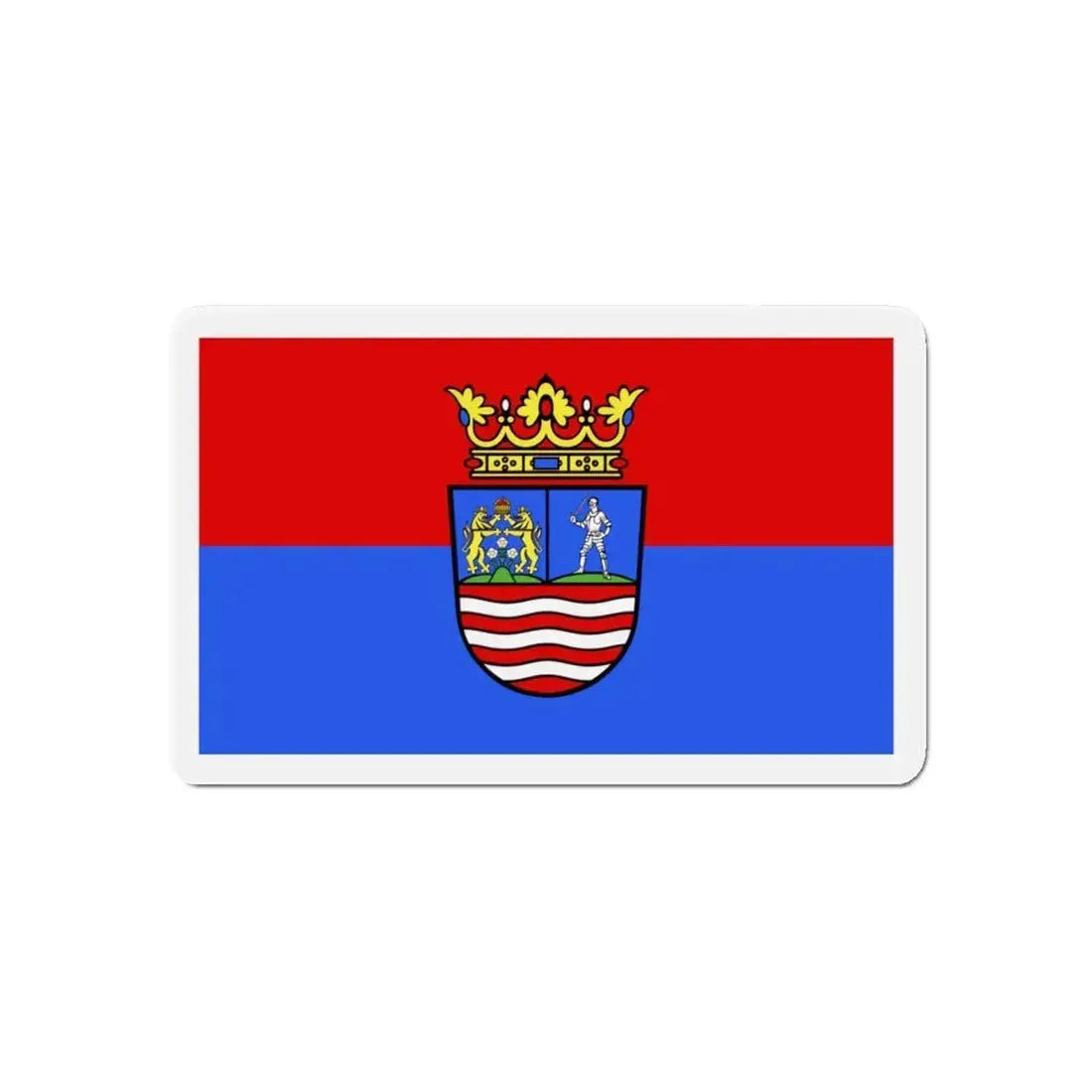 Flag of Győr Moson Sopron County Hungary - Refrigerator Magnet 5 Inch - The Sticker Space