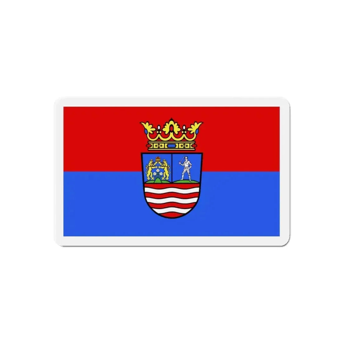 Flag of Győr Moson Sopron County Hungary - Refrigerator Magnet 6 Inch - The Sticker Space
