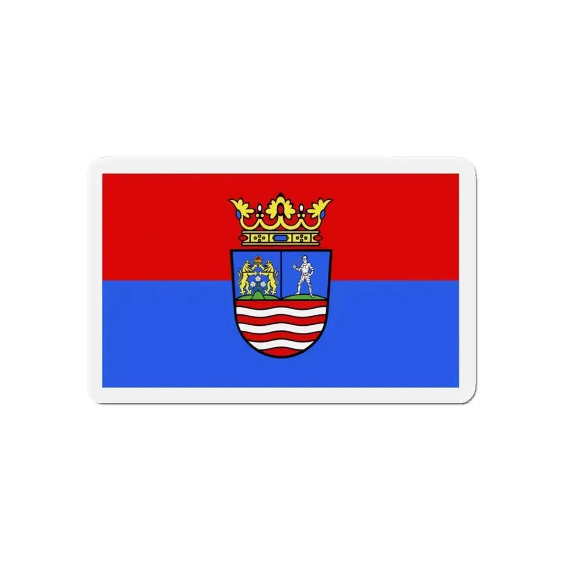 Flag of Győr Moson Sopron County Hungary - Refrigerator Magnet - The Sticker Space