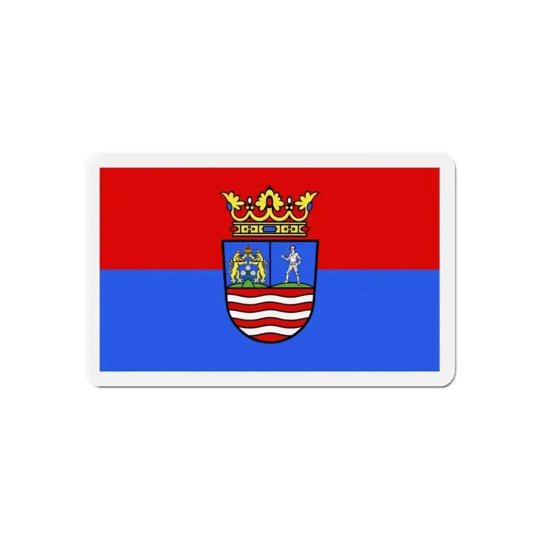Flag of Győr Moson Sopron County Hungary - Refrigerator Magnet - The Sticker Space
