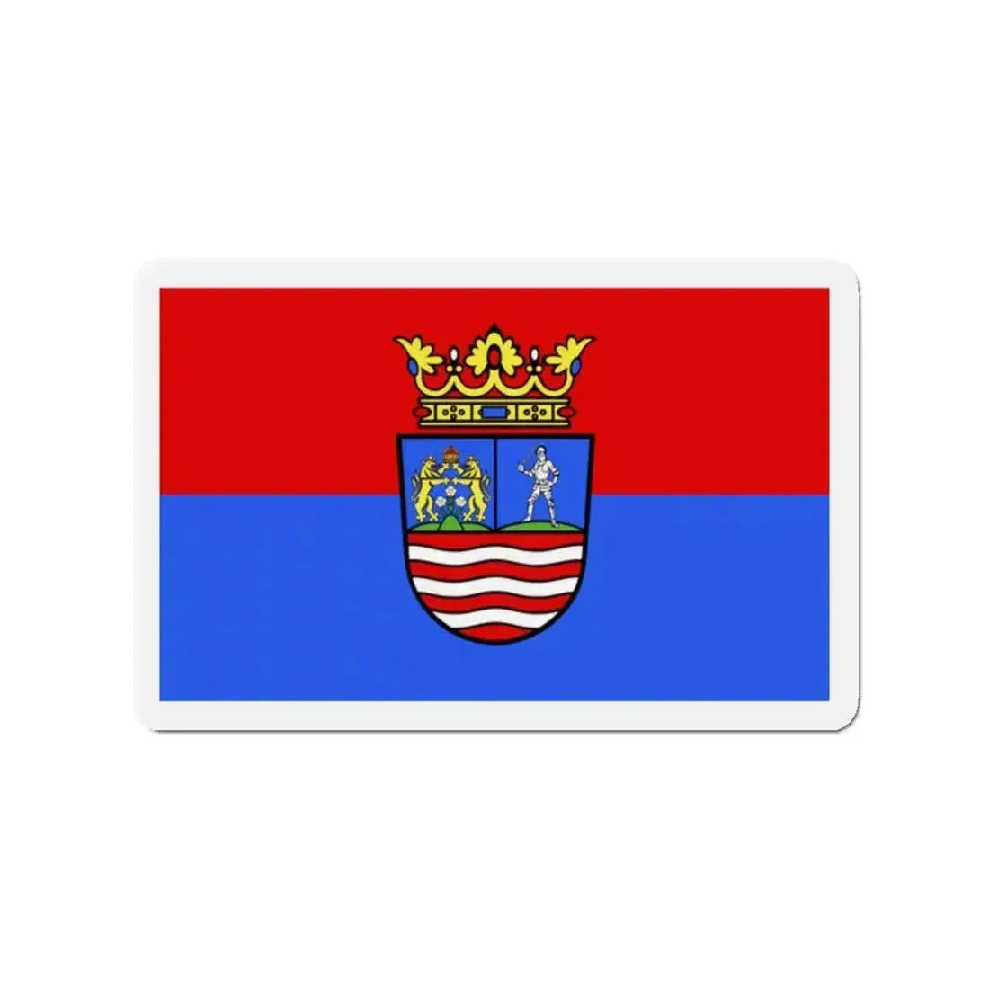 Flag of Győr Moson Sopron County Hungary - Refrigerator Magnet - The Sticker Space