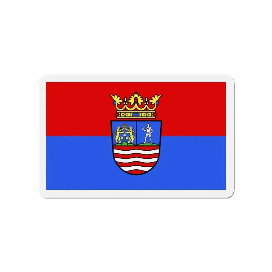 Flag of Győr Moson Sopron County Hungary - Refrigerator Magnet - The Sticker Space