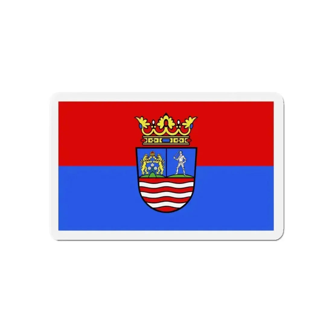 Flag of Győr Moson Sopron County Hungary - Refrigerator Magnet - The Sticker Space