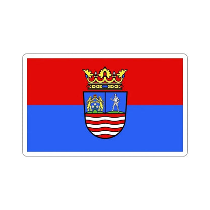 Flag of Győr Moson Sopron County Hungary STICKER Vinyl Die-Cut Decal 4 Inch - The Sticker Space