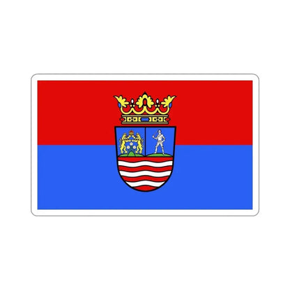 Flag of Győr Moson Sopron County Hungary STICKER Vinyl Die-Cut Decal 6 Inch - The Sticker Space