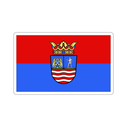 Flag of Győr Moson Sopron County Hungary STICKER Vinyl Die-Cut Decal 6 Inch - The Sticker Space