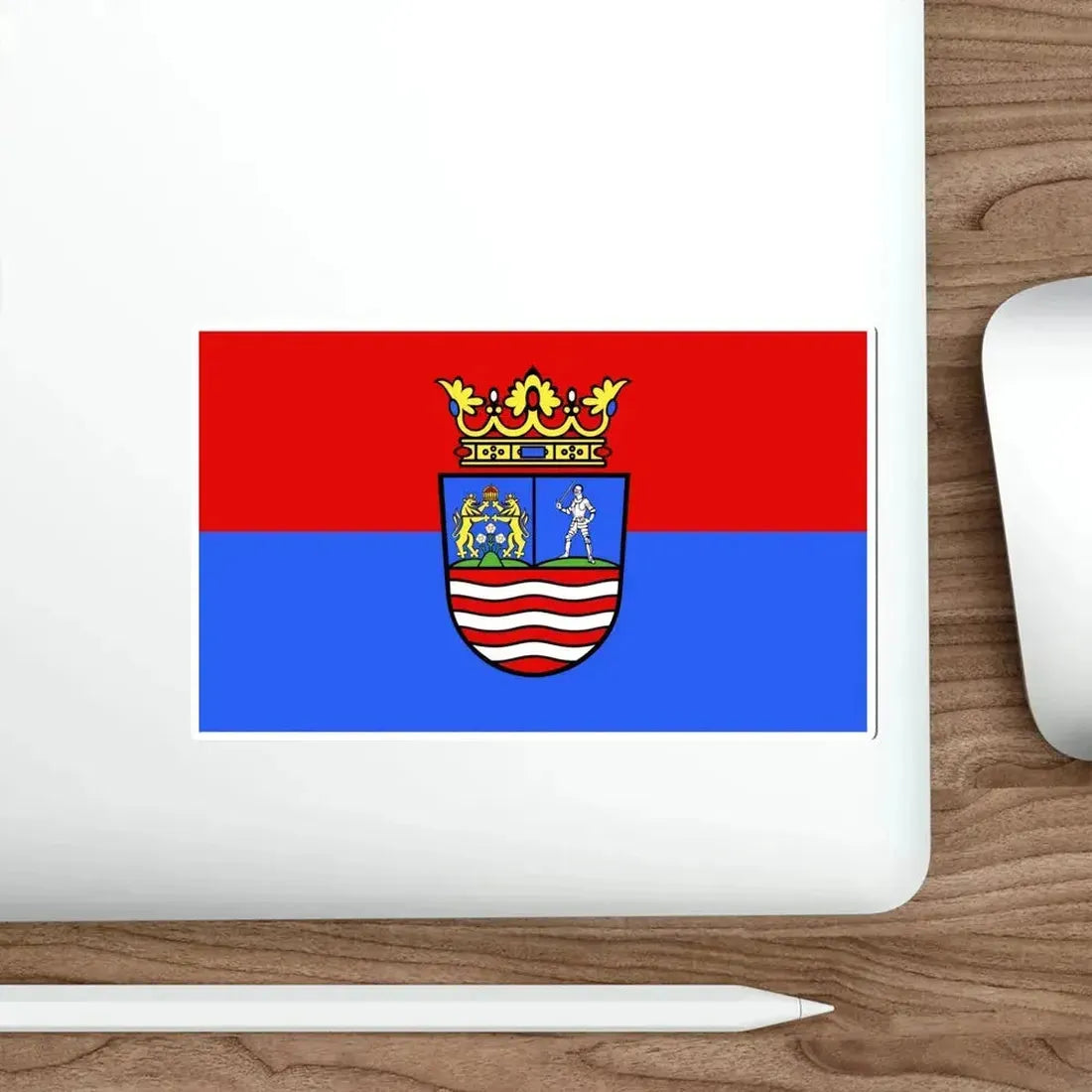 Flag of Győr Moson Sopron County Hungary STICKER Vinyl Die-Cut Decal - The Sticker Space