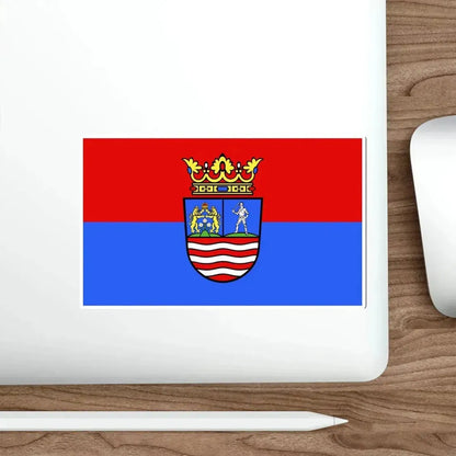 Flag of Győr Moson Sopron County Hungary STICKER Vinyl Die-Cut Decal - The Sticker Space