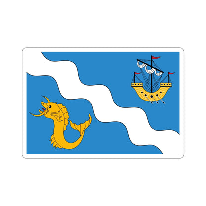 Flag of Gżira Malta STICKER Vinyl Die-Cut Decal-6 Inch-The Sticker Space