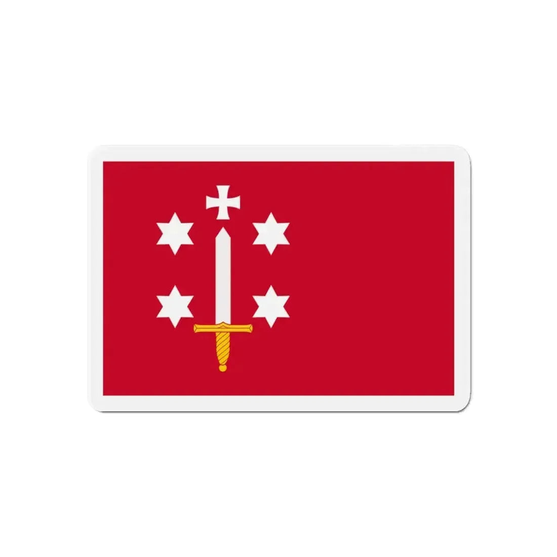 Flag of Haarlem the capital of the province of North Holland Netherlands - Refrigerator Magnet 6 Inch - The Sticker Space