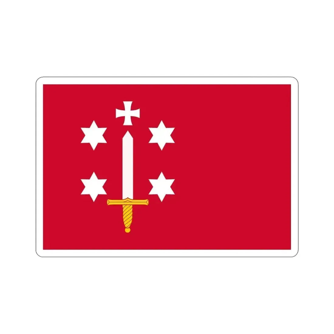 Flag of Haarlem the capital of the province of North Holland Netherlands STICKER Vinyl Die-Cut Decal 5 Inch - The Sticker Space