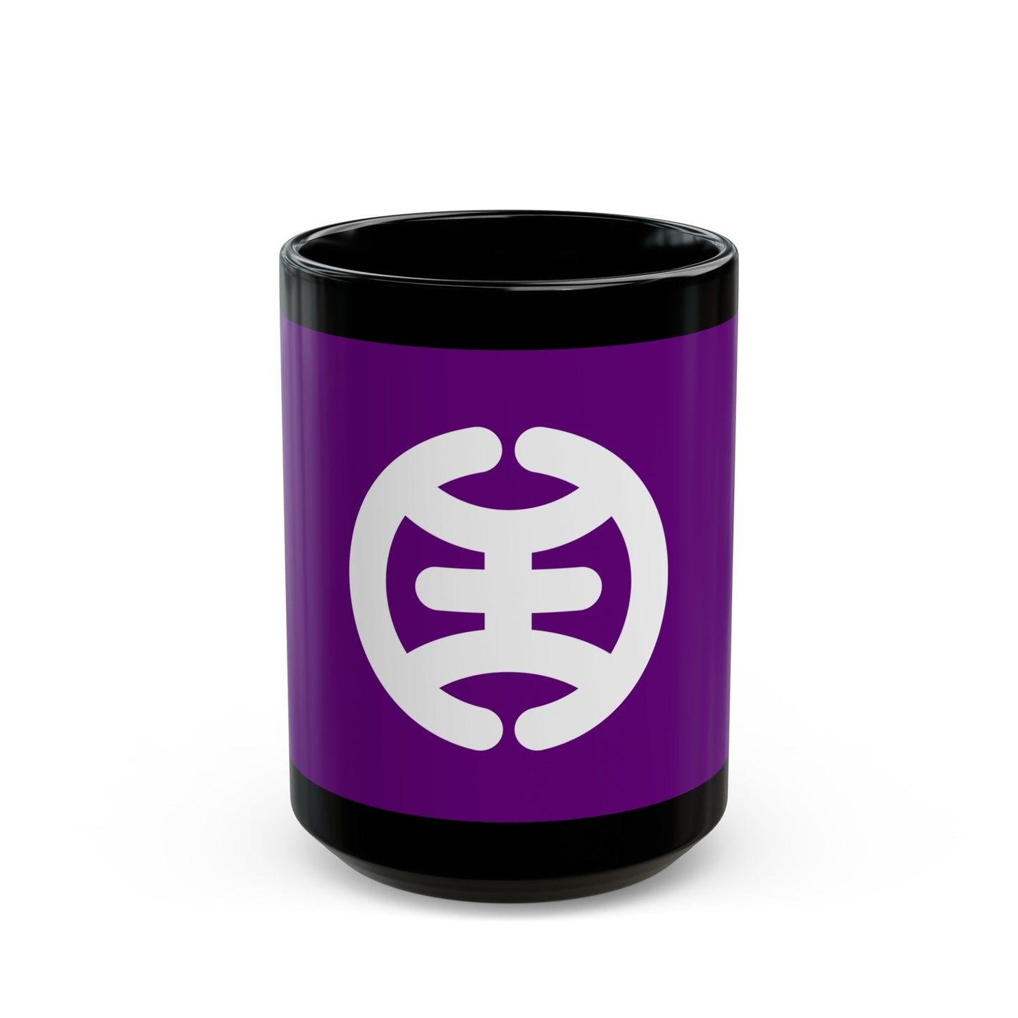 Flag of Hachioji Tokyo Japan - Black Coffee Mug-15oz-The Sticker Space