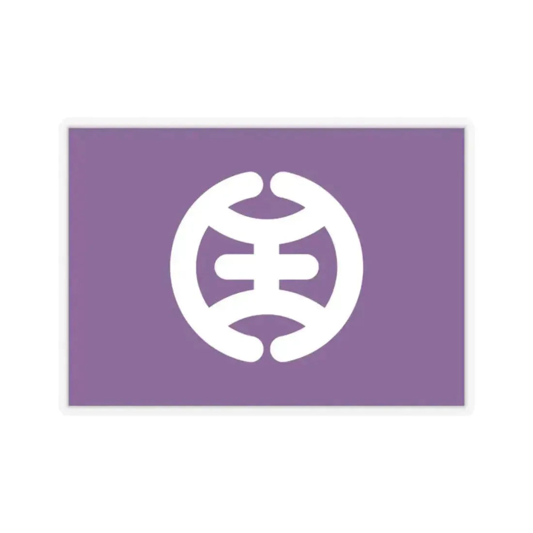 Flag of Hachioji Tokyo Japan - STICKER Vinyl Kiss-Cut Decal 2 Inch Transparent - The Sticker Space