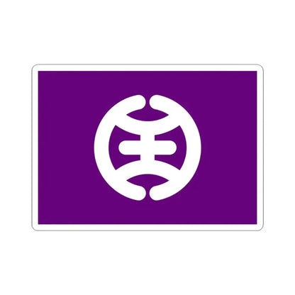 Flag of Hachioji Tokyo Japan - STICKER Vinyl Kiss-Cut Decal 3 Inch White - The Sticker Space