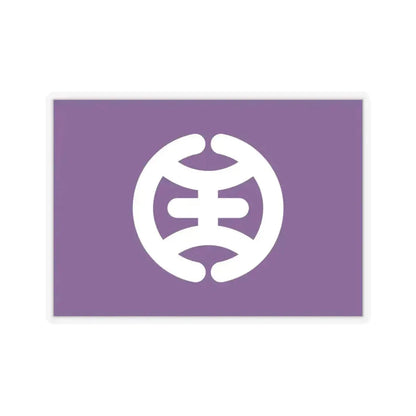 Flag of Hachioji Tokyo Japan - STICKER Vinyl Kiss-Cut Decal 6 Inch Transparent - The Sticker Space