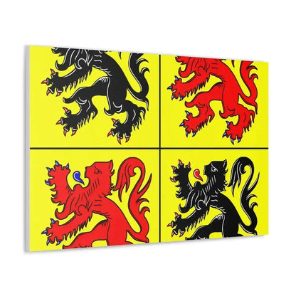 Flag of Hainaut Belgium - Canvas Wall Art - The Sticker Space
