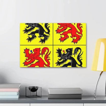 Flag of Hainaut Belgium - Canvas Wall Art - The Sticker Space