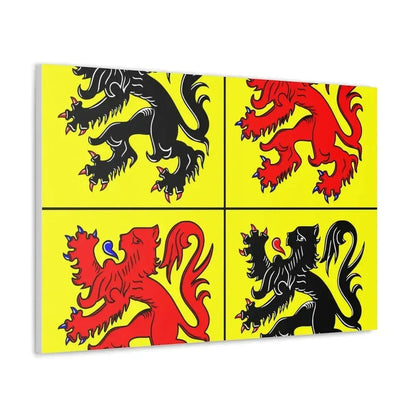 Flag of Hainaut Belgium - Canvas Wall Art - The Sticker Space