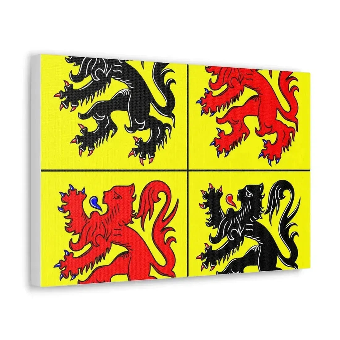 Flag of Hainaut Belgium - Canvas Wall Art - The Sticker Space