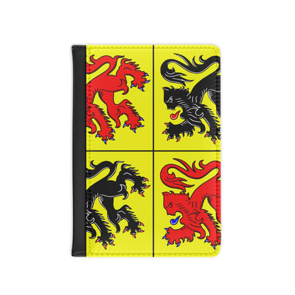 Flag of Hainaut Belgium - Passport Holder-3.9" x 5.8"-The Sticker Space