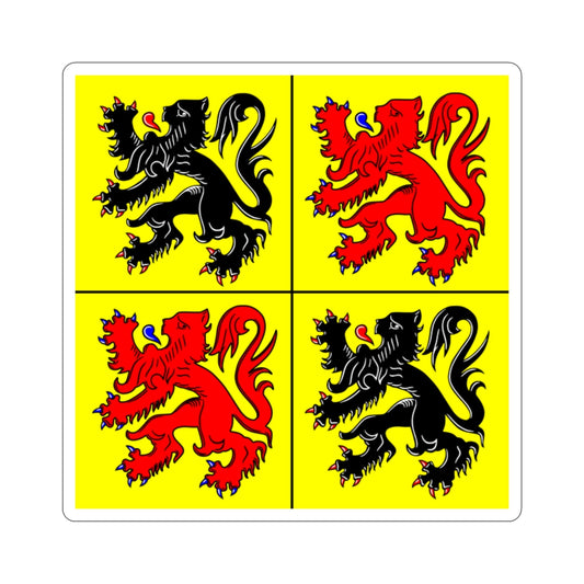 Flag of Hainaut Belgium STICKER Vinyl Die-Cut Decal-2 Inch-The Sticker Space