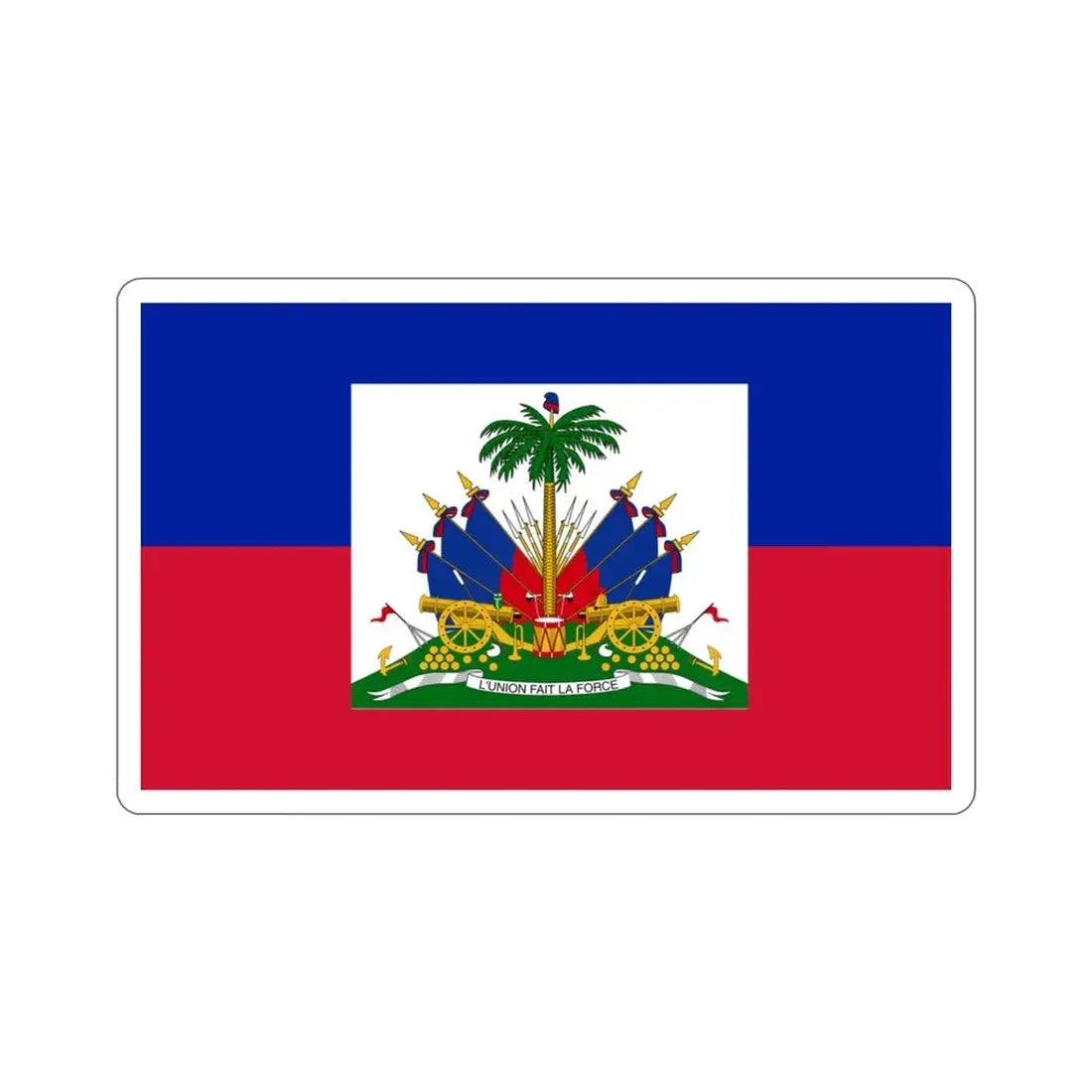 Flag of Haiti (1859–1964) STICKER Vinyl Die-Cut Decal 3 Inch - The Sticker Space