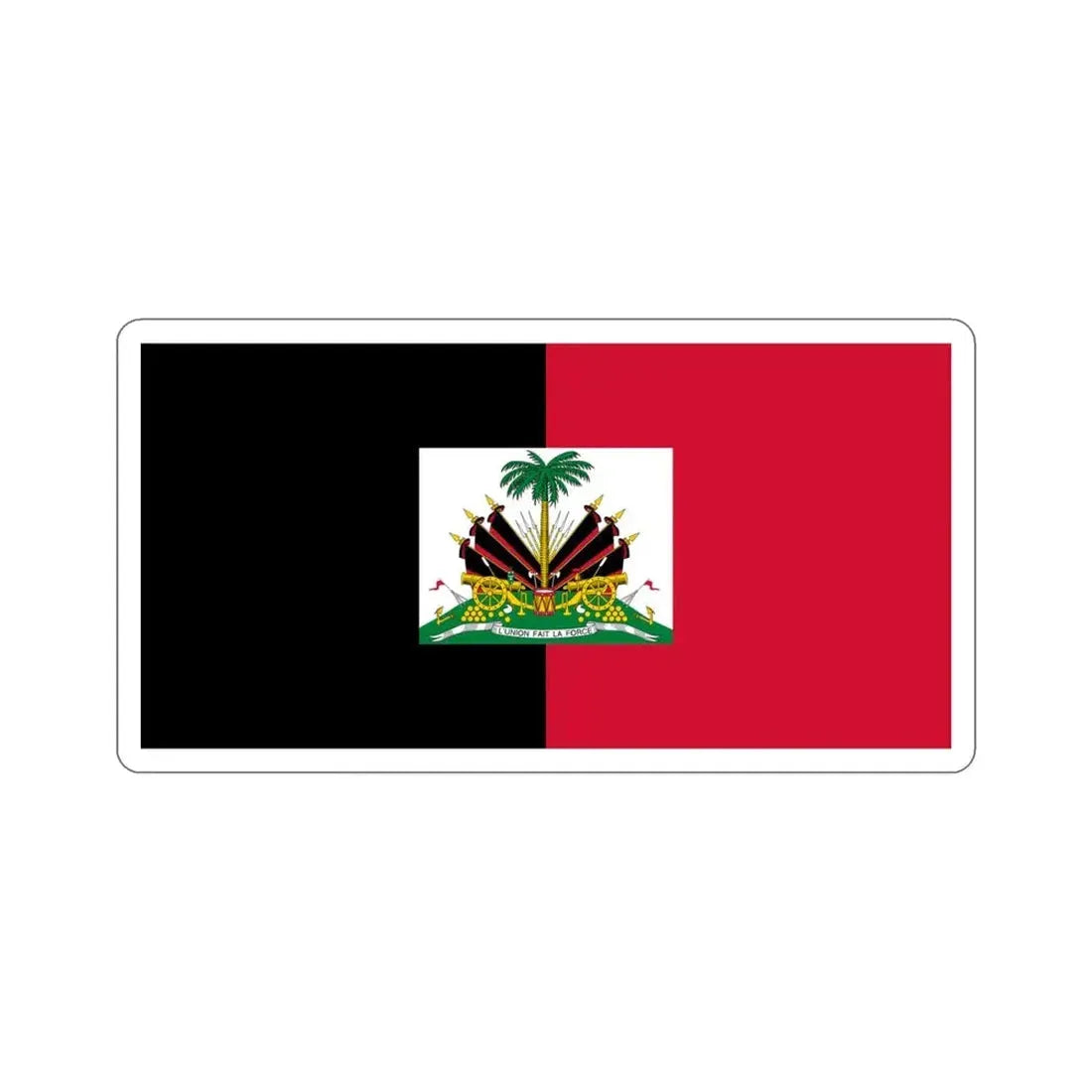 Flag of Haiti (1964–1986) STICKER Vinyl Die-Cut Decal 4 Inch - The Sticker Space