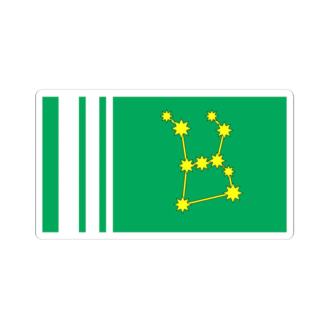 Flag of Haivoron raion (Ukraine) STICKER Vinyl Kiss-Cut Decal 4 Inch White - The Sticker Space