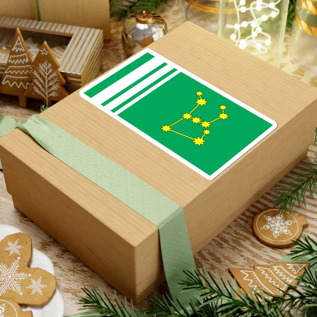 Flag of Haivoron raion (Ukraine) STICKER Vinyl Kiss-Cut Decal - The Sticker Space