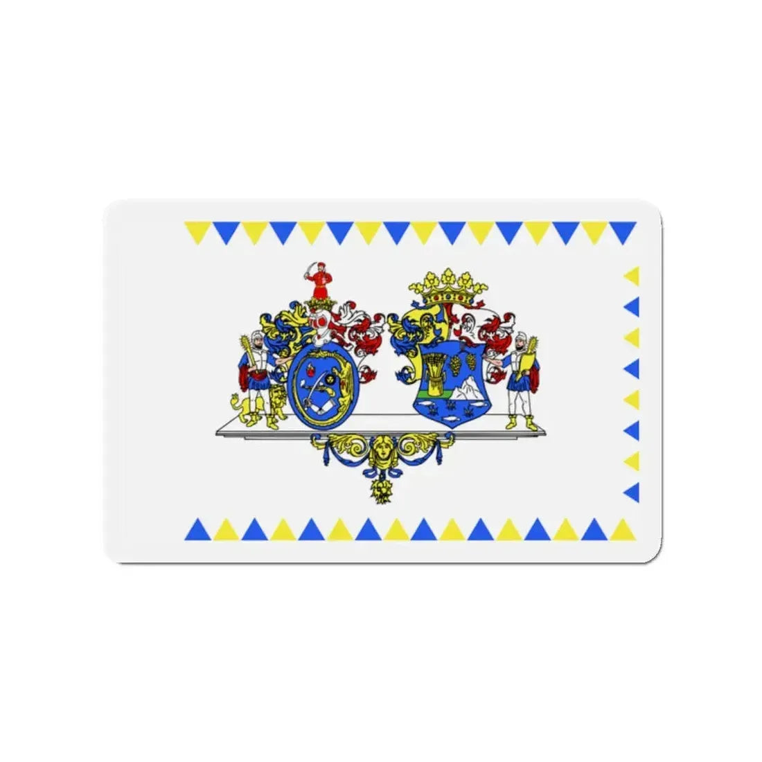 Flag of Hajdú Bihar County Hungary - Refrigerator Magnet 2 Inch - The Sticker Space