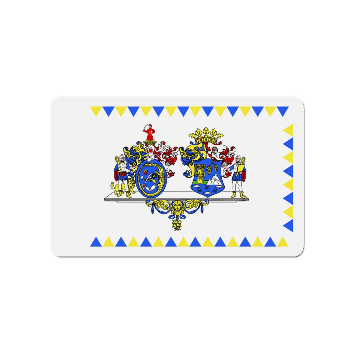 Flag of Hajdú Bihar County Hungary - Die-Cut Magnet-3" x 3"-The Sticker Space