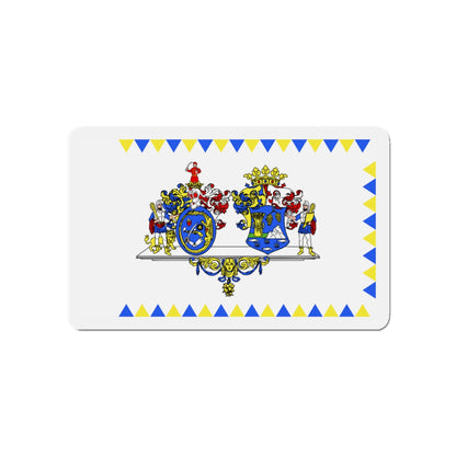 Flag of Hajdú Bihar County Hungary - Die-Cut Magnet-4" x 4"-The Sticker Space