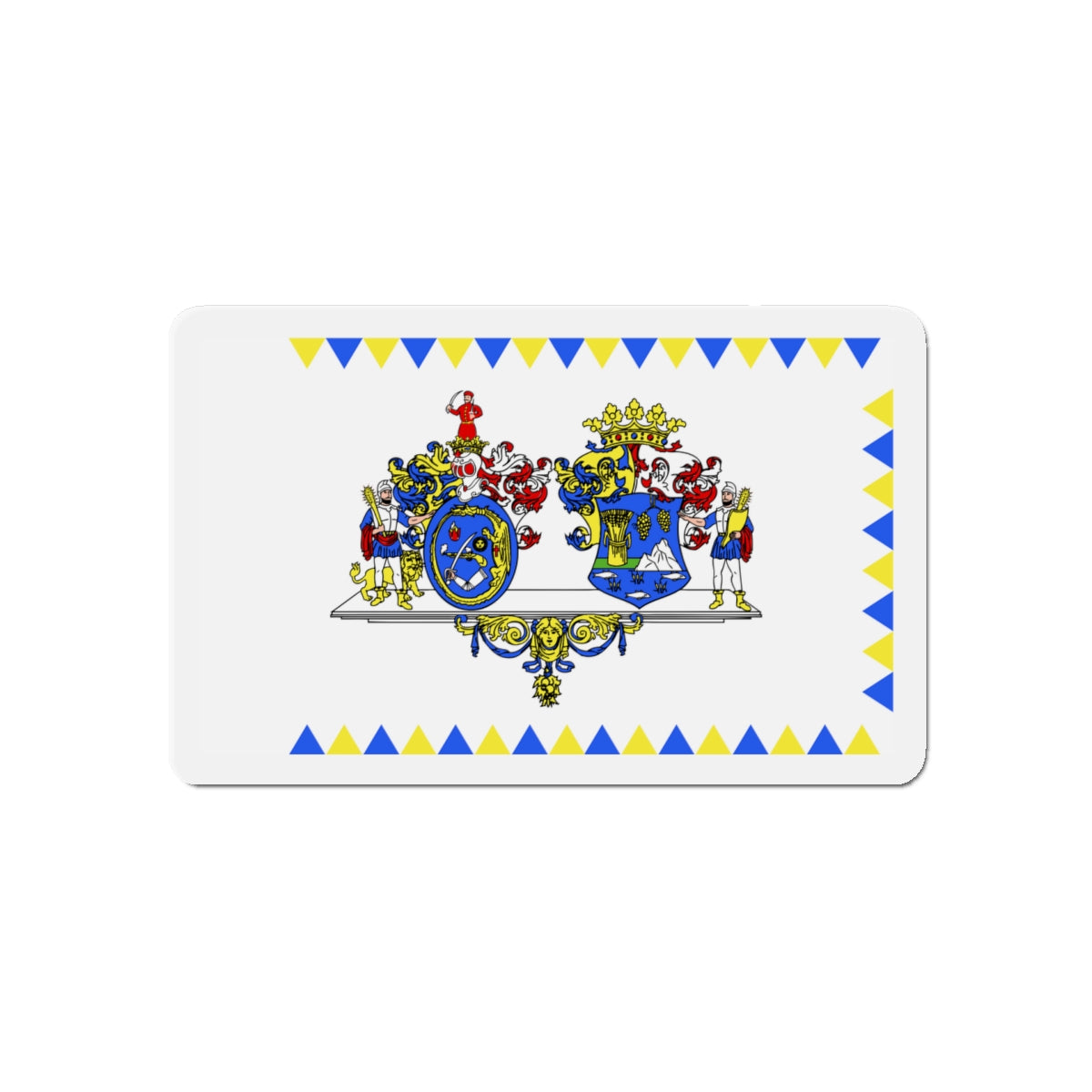 Flag of Hajdú Bihar County Hungary - Die-Cut Magnet-5" x 5"-The Sticker Space