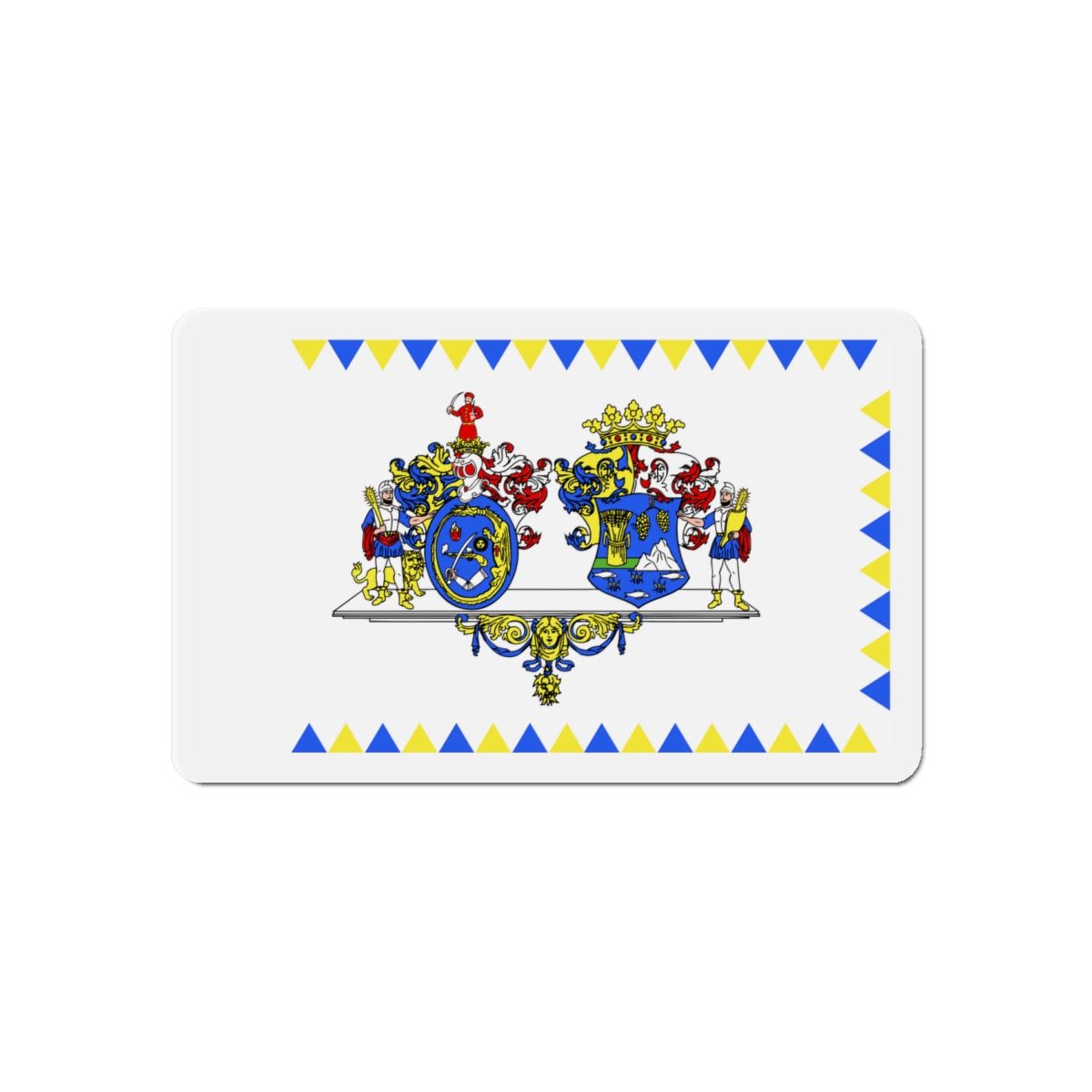 Flag of Hajdú Bihar County Hungary - Die-Cut Magnet-6 × 6"-The Sticker Space