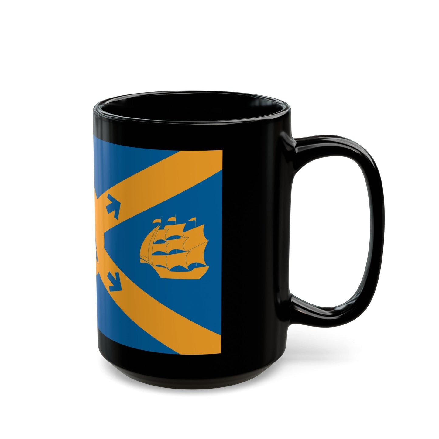 Flag of Halifax Canada - Black Coffee Mug-The Sticker Space