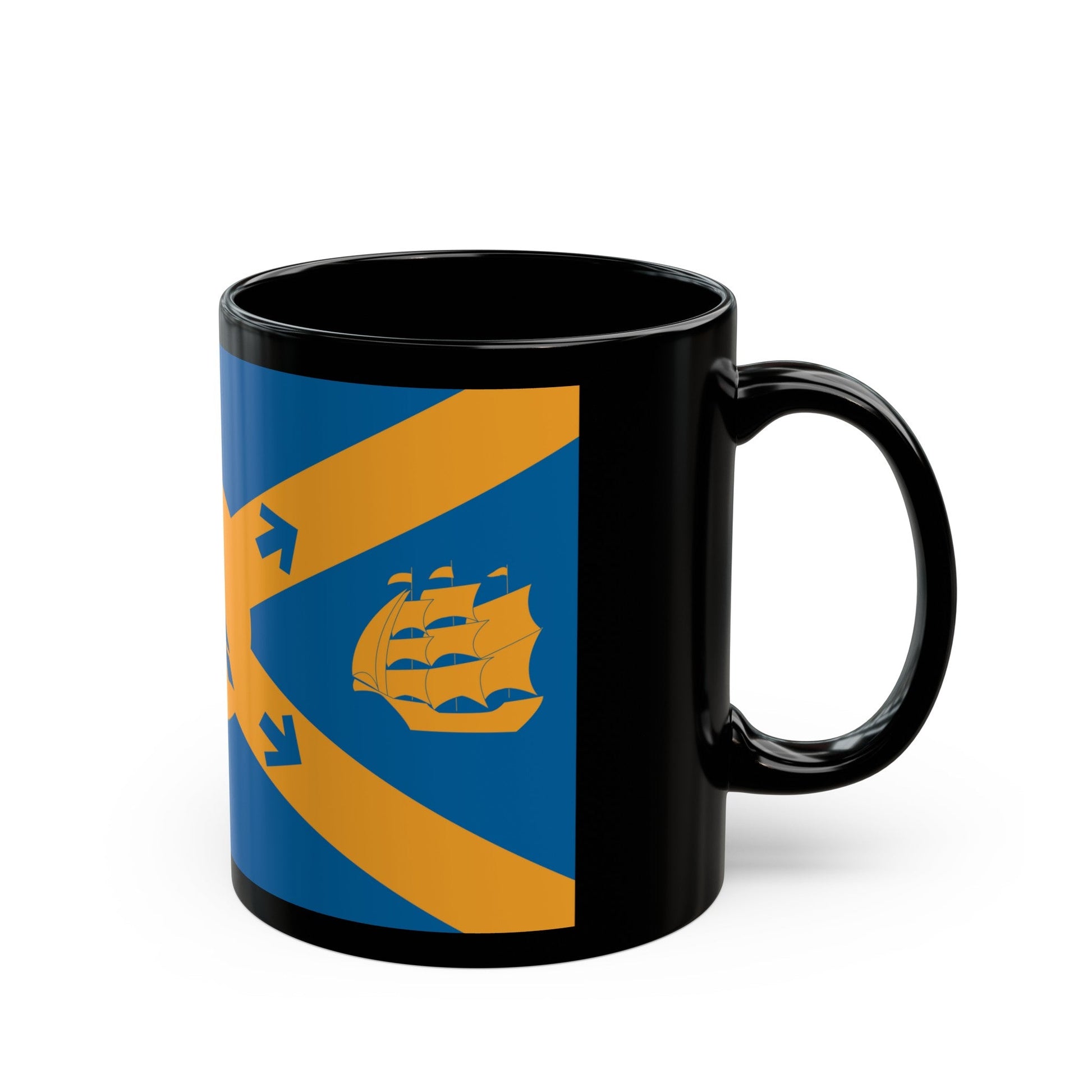 Flag of Halifax Canada - Black Coffee Mug-The Sticker Space