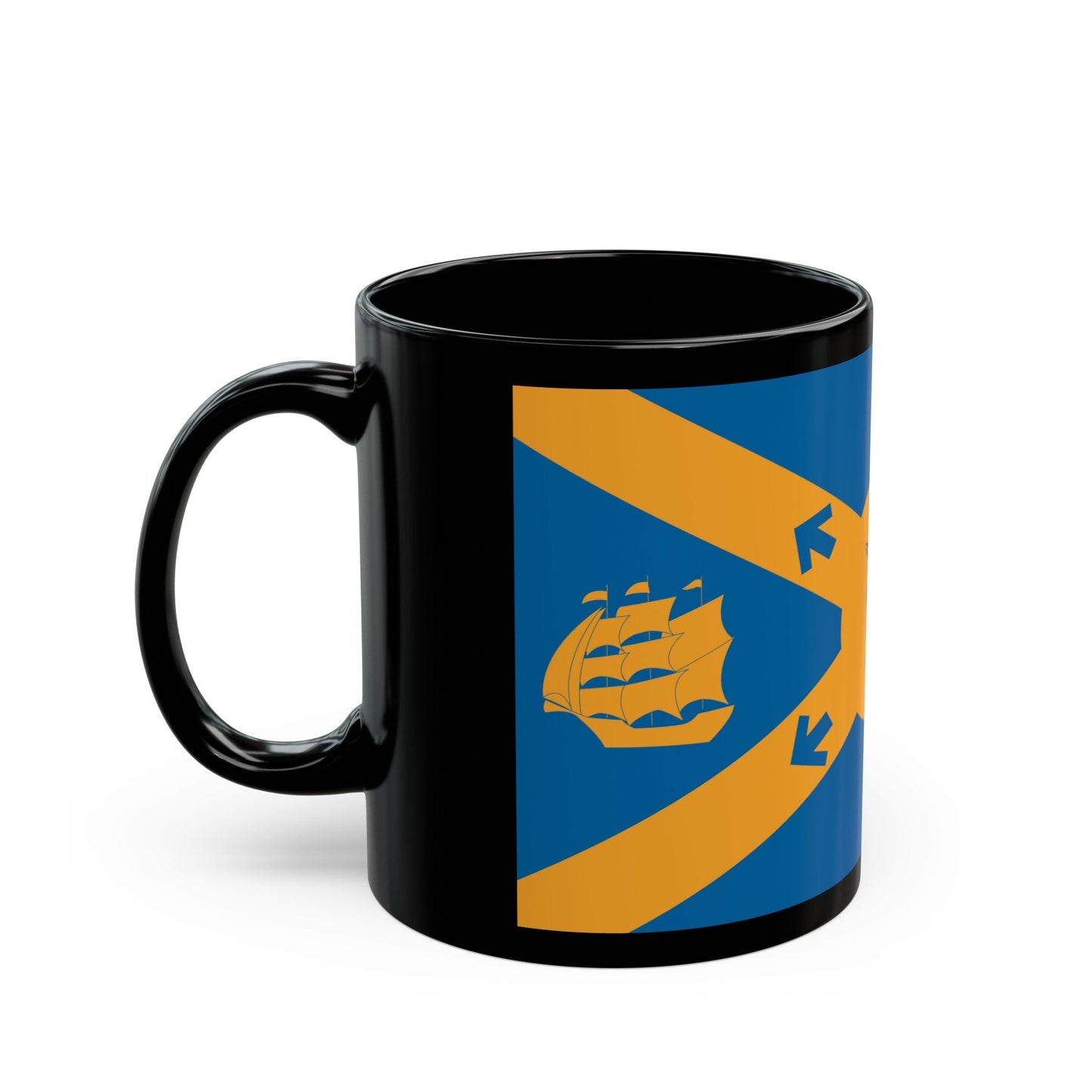 Flag of Halifax Canada - Black Coffee Mug-The Sticker Space