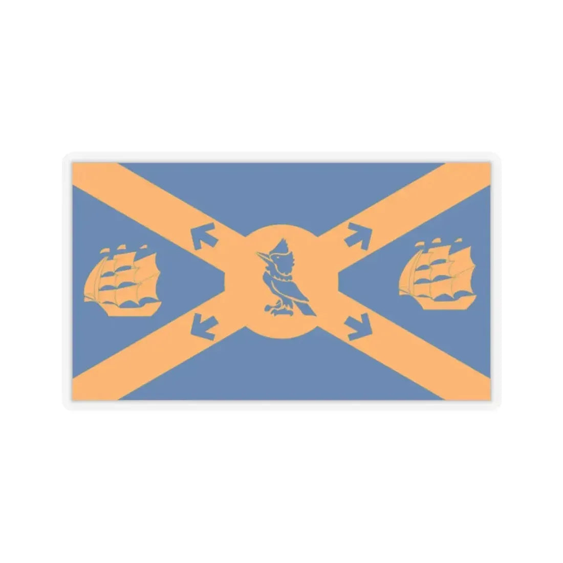 Flag of Halifax Canada - STICKER Vinyl Kiss-Cut Decal 2 Inch Transparent - The Sticker Space