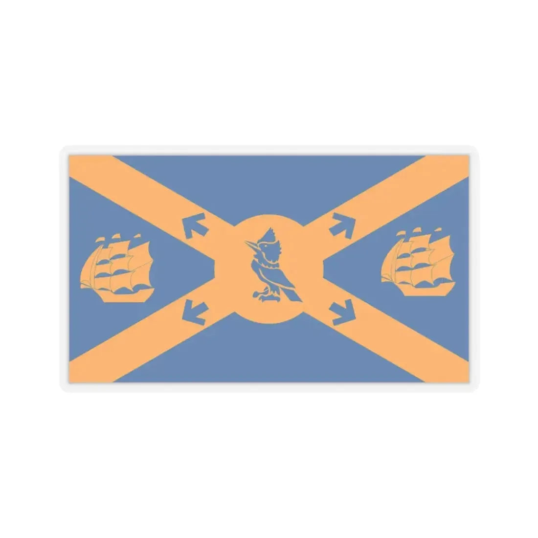 Flag of Halifax Canada - STICKER Vinyl Kiss-Cut Decal 3 Inch Transparent - The Sticker Space
