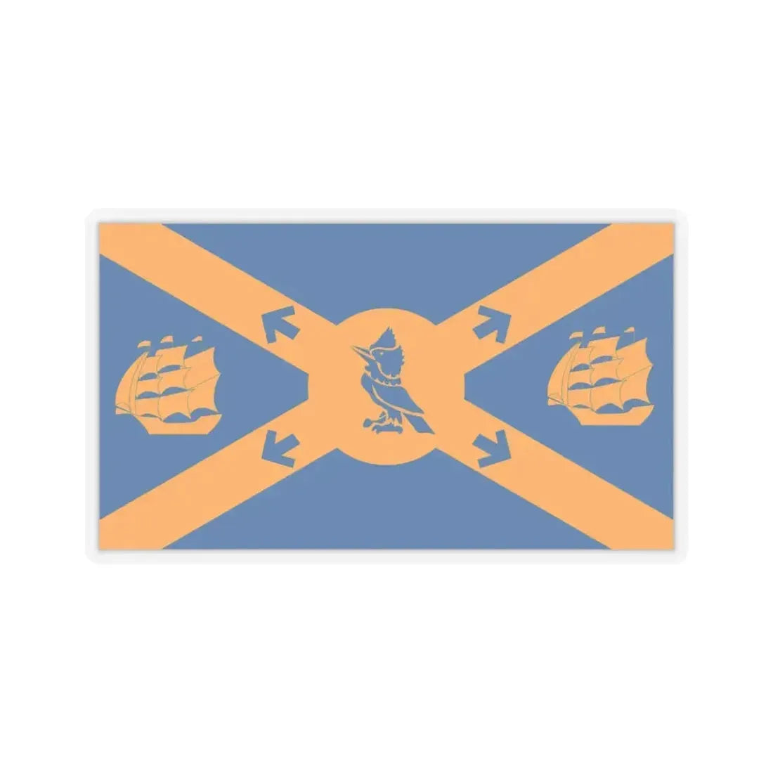 Flag of Halifax Canada - STICKER Vinyl Kiss-Cut Decal 4 Inch Transparent - The Sticker Space